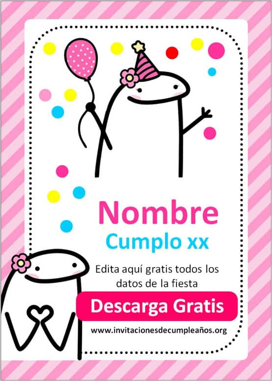 Video Invitación de Cumple Flork Meme en MP4 - Tarjeti